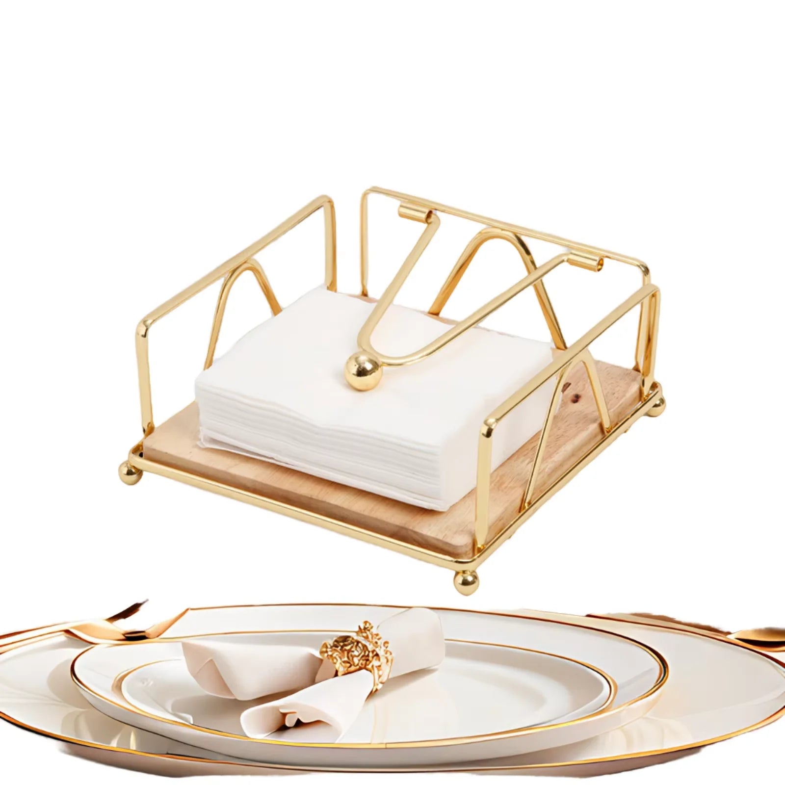 Cross-border Tissue Holder Commercial Cafeteria Hotel Tissue Holder  square Solid Wood Tissue Holder