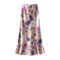 Spring Women High-Waist Trumper Custom Fashion Designer Clothing Lady Artistic Floral Print Midi Mermaid Casual Skirt