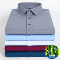 RNSHANGER Men's Long Sleeve Bamboo Fiber Dress Shirts Spring Plain Business Social Office Custom Logo Man Work Shirts