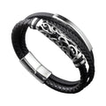 Alin Summer New Men's Daily Casual Mix and Match Style Accessories Modern Plaid Metal Bracelet
