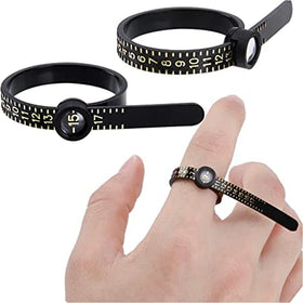 Wholesale Reusable Plastic Ring Size Finger Sizer Gauge Magnifier Custom Logo Jewellery Sizer Tool Jewelry Tools Equipment
