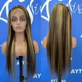 Wholesale Peruvian Brazilian Virgin Hair Vendor P4/27 Highlight Color 13x4 Frontal hd Lace Human Hair Wigs