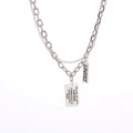 Fashion Street Art Style Pendant Necklace European American Letter Double Layer Necklace Hip Hop Style Pendant Necklace Unisex