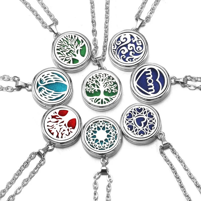Hot Selling High Quality Stainless Steel Essential Oil Diffuser Perfume Box Women's Necklace