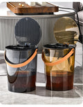 Portable Clear Tea Residue Bucket with Pop Cap for Home & Office Use Model 411T Tea Waste Filter & Wastewater Storage
