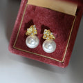 E2279 10-11mm DIY Natural Freshwater Pearl Charm Earrings Mounting Accessory 925 Sterling Silver Gold Plated  Jewelry for Women