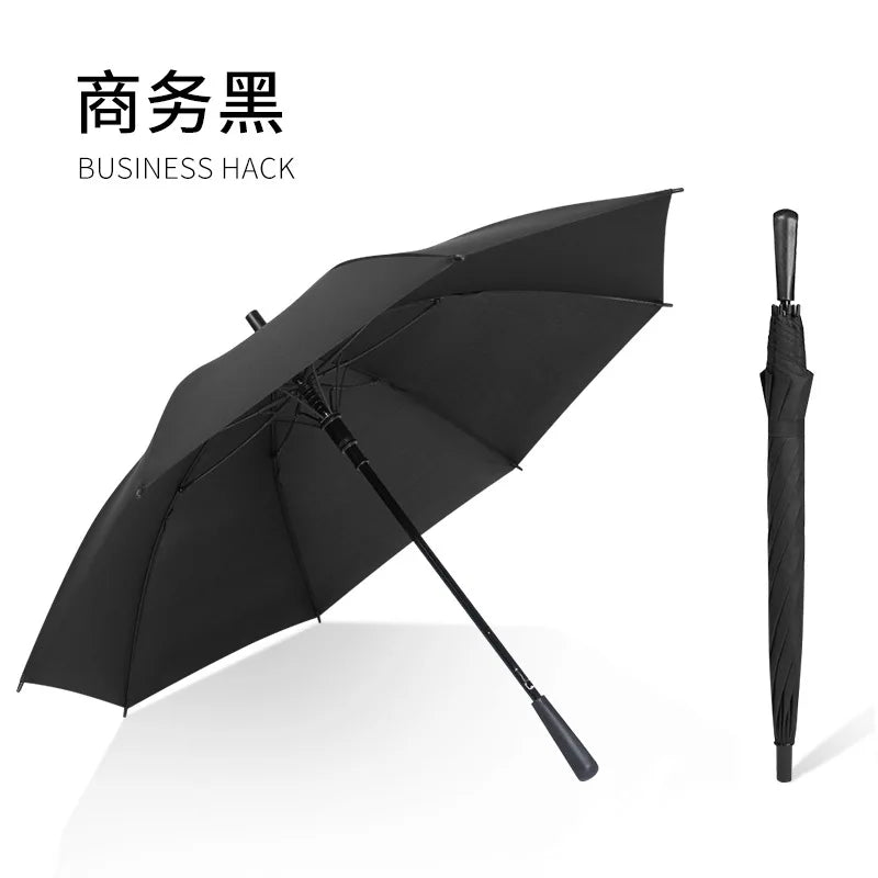 Long Handle  Business Umbrella Quality 16/24 Bones Rain Wind Resistant Parasol Outdoor Automatic Umbrella Travel Golf Umbrellas
