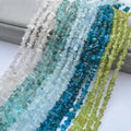 Natural Aquamarine Apatite Blue Moonstone Peridot Chip Gemstone Beads Irregular Drilled Crystal Chips for DIY Jewelry Making