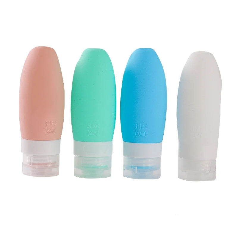Wholesale 90ml Portable Silicone Travel Bottle Set Cute Leak-Proof Cosmetic Shampoo Kit with Screw Cap for Mascara and Wigs
