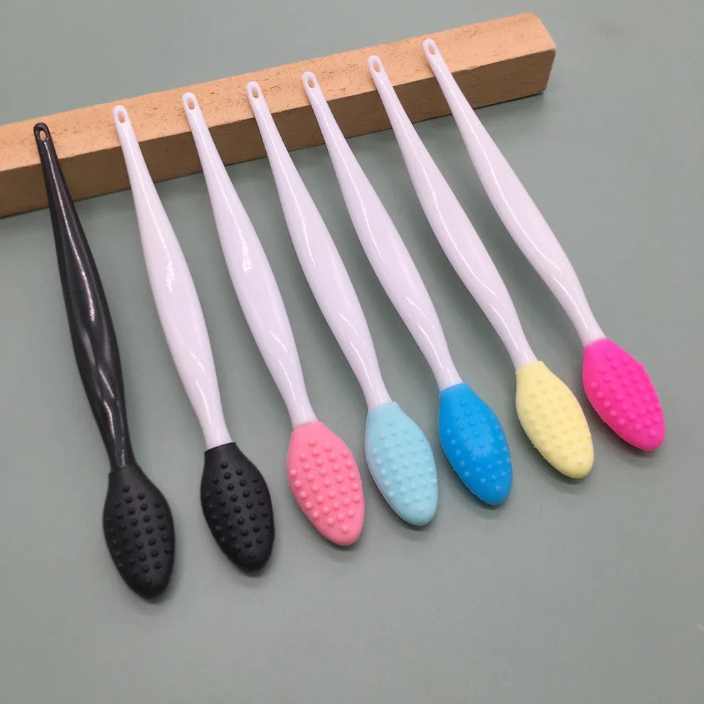 Silicone Blackhead Cleaning Brush Exfoliating Lip Brush Double Side Facial Pore Cleansing Brush Tool Wholesale in Stock