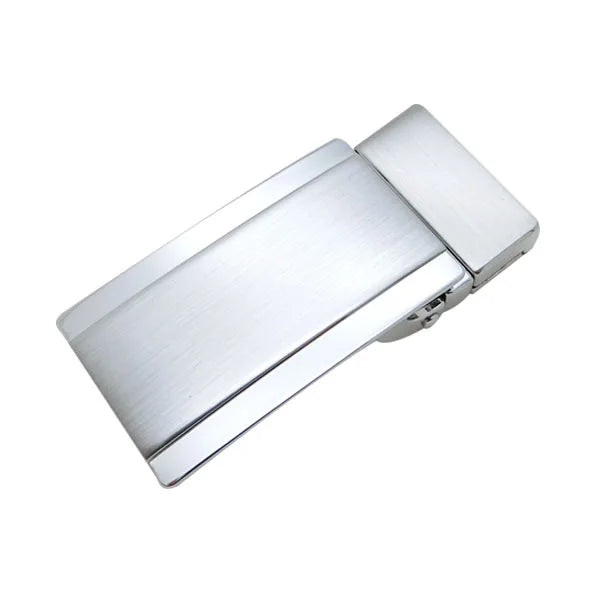 Mens Designer 30mm Reversible Plate Belt European Style Double Sided Zinc Alloy Shiny Tone Dual Side Buckle
