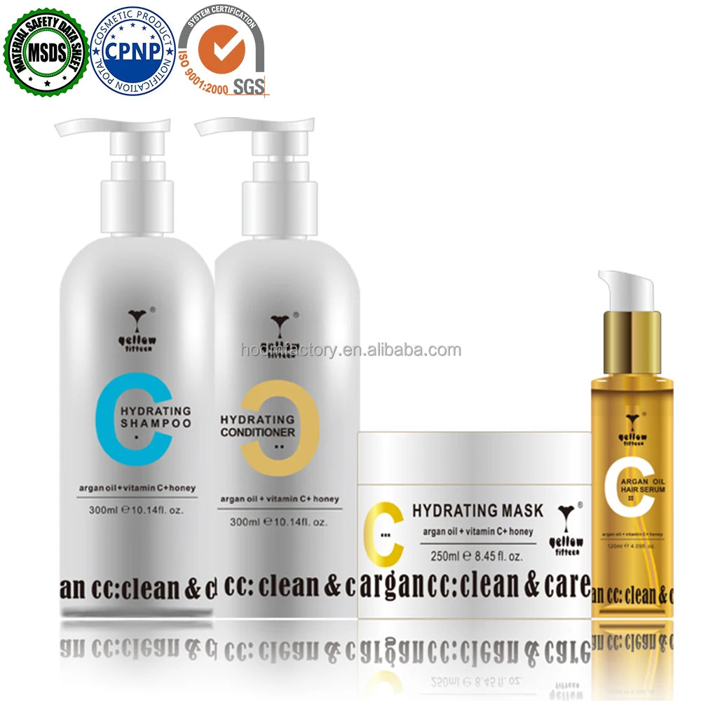 Professional Hair Nourishing Vitamin C Shampoo Conditioner Private Label Leave-in Product for Soft Hair Cleansing