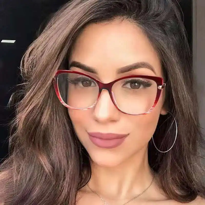 Light Stylish TR90 Blue Light Blocking Glasses Spring-leg Glasses for Large Frame Anti Blue Light Glasses