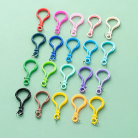 Colorful Plastic Lamp Shape Lobster Clasp Handmade Ring Key Chain Snap Hook Lobster Clasp for Toy Doll Hang Buckle Bulb Hook
