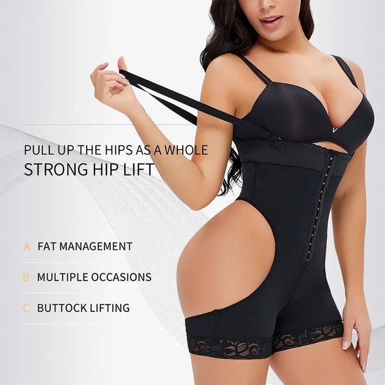 Plus Size High Waist Butt Out Lifter Shapewear Women Bodysuit Tummy Control Shaper Pants for Women