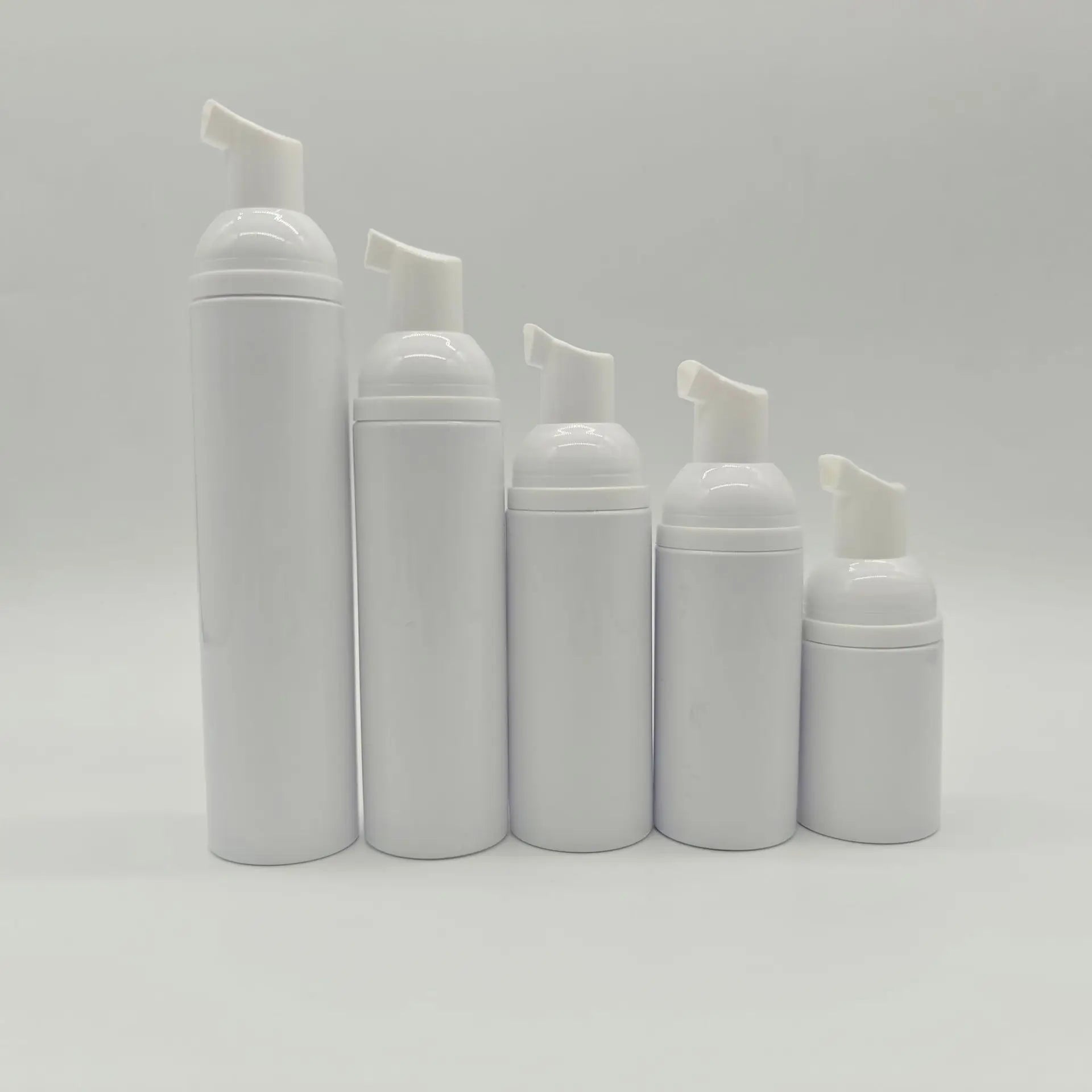 Custom Empty PET Foaming Pump Bottle Facial Cleanser Mousse Foam Dispenser Portable Travel Size Skin Care Packaging