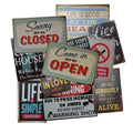 Open Closed Beach Life Dog Cat Vintage Metal Tin Signs Home Bar Pub Wall Decor