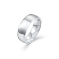 Intricate Inner Design & High Polish Finish Customizable Engraved Silver Wedding Band