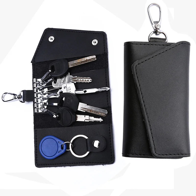 Wholesale Multifunctional Car Key Wallet New Fashionable PU Leather Key Holder Case with Keychain Pendant Organizer Passports