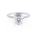 SGARIT 3CT Oval Cut 10K White Gold Engagement Ring 3CT Pave Setting Moissanite Jewelry Diamond Moissanite Ring