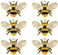Gold Black Colorful Enamel Oil Drip Honeybee Craft Cute Bee Charms Pendants Earrings Bracelets Making Jewelry Findings
