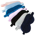 Adjustable OEM Embroidery Logo Blindfold Weighted Eye Mask 100% Pure Mulberry Silk Sleep Mask Eye Cover Sleeping Silk Eye Mask
