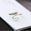 FY-JZ462 Factory Wholesale Thai Silver Female Personality Snake Open Rings Fashion Ring Jewelry for Summer