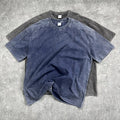Custom Men's American Retro Fashion Brand T-shirt 100% Cotton Knitted Silk Screen Printing Distressed Washed T-Shirts