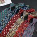 New Arrival 9cm Wide Printed Mens Tie  Fashion Business Neck Tie for Men Suit Wedding Party Necktie Formal Dress Cravat