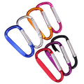 Wholesale D-Shaped Aluminum Carabiner 6 CM Flat Metal Hook with Custom Logo