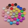 20mm Classical Glitter Leather Covered Round Button Charms Flat Back Bling Bling Beads  for DIYJewerly Ornaments