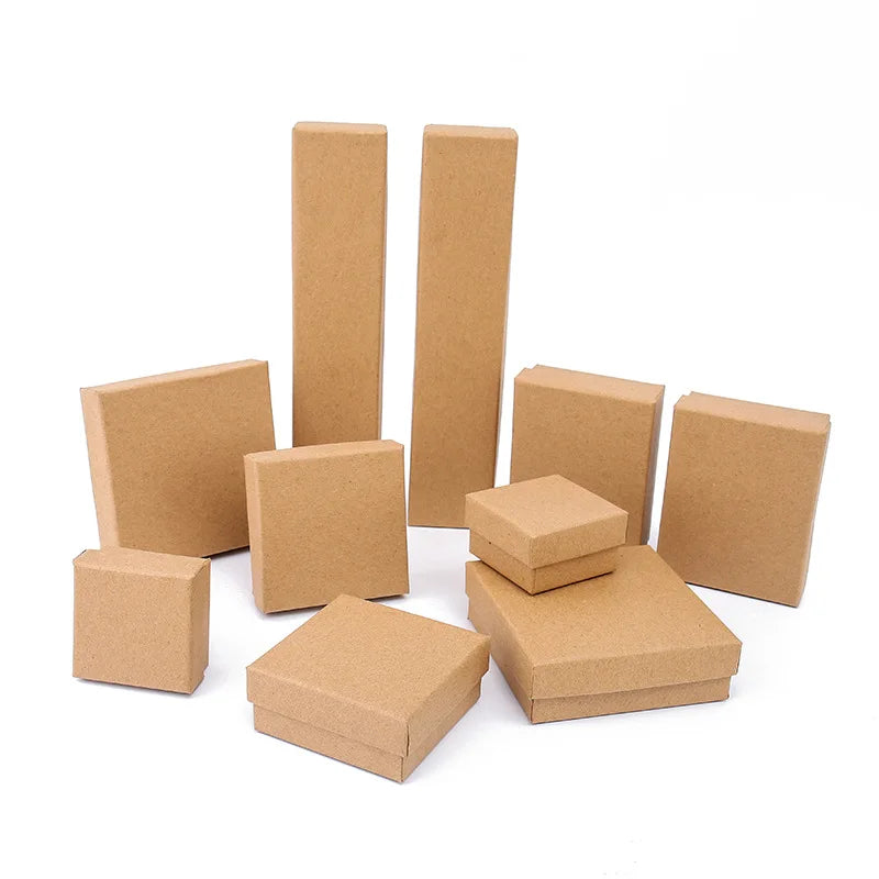 Wholesale Gift Jewelry Kraft Paper Box Organizer Packaging with Bag for Necklace Custom Luxury Personalized Travel Jewelry Box