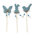 Wholesale Decorative Floral Sticks Easter Rabbit Leather Pick for Flower POTS Decoration