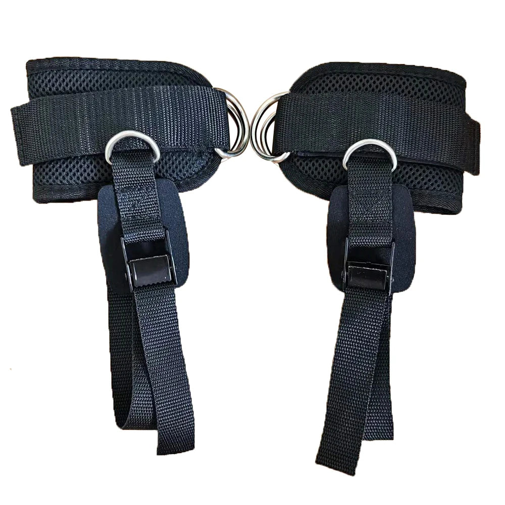 Upgraded Premium Cable Machine Ankle Cuffs with Neoprene Reinforced Double D-Ring Adjustable Straps Protective Equipment