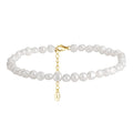 RINNTIN SA39 Wholesale Anklet Jewelry 925 Sterling Silver Anklets Baroque Pearl Making 14K Gold Plated Ancle Chain Anklets