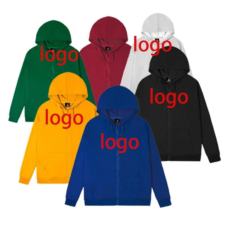 Custom Zip up Hoodie Manufacturer Wholesale Unisex  Jacket High Quality Tracksuits Cotton Blank Zip up Crop Hoodie Men