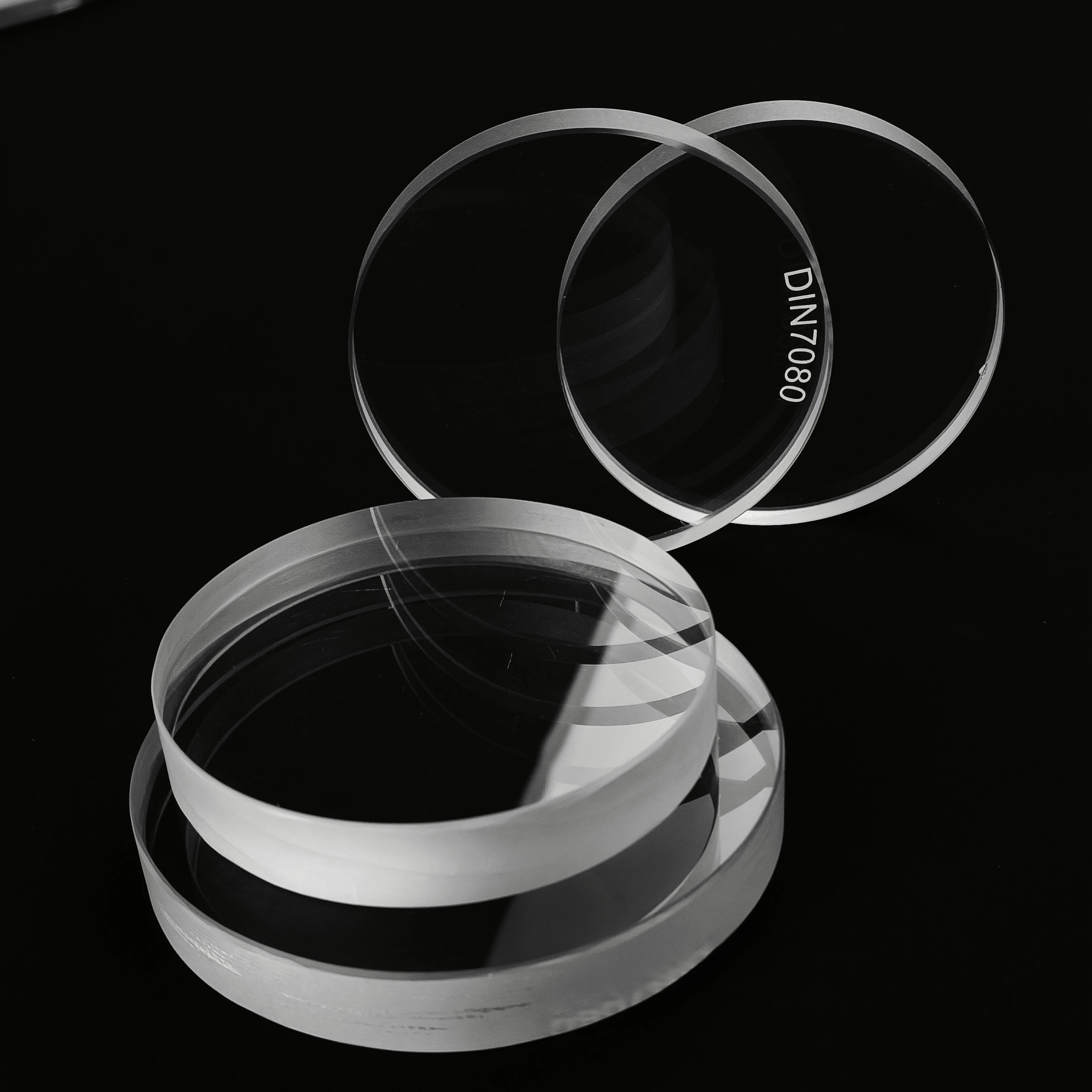 DIN 7080 7081 Round square Sight Glass Discs Tempered Borosilicate Glass Sheet