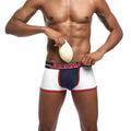 High-end Quality Men's 3D Big Crotch Pouch Boxers Briefs Cotton Comfortable Round Hip Sports Fitness Running Shorts Underwear
