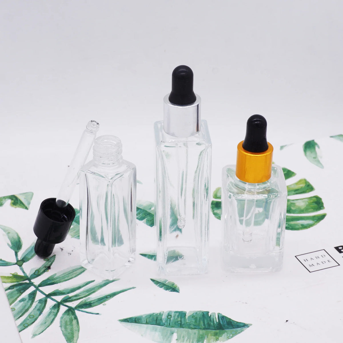 0.5 oz 15 ml 30ml 50ml 4oz clear Glass Dropper Bottles for Essential Oil MegaBDM