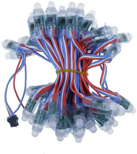 WS2811 Pixels Digital Addressable LED String Lights Waterproof RGB Full Color 12mm DC 5V