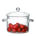 3000ml Transparent clear High Borosilicate  Glass Milk Pot Instant Noodle Bowl With Lid Heat Resistant Cooking Pot