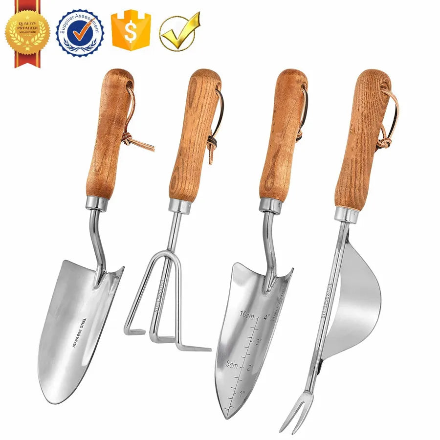 GTS06A Buy Steel Garden Tool Customise Succulent Gardening Tool Wooden Handle Garden Tool China