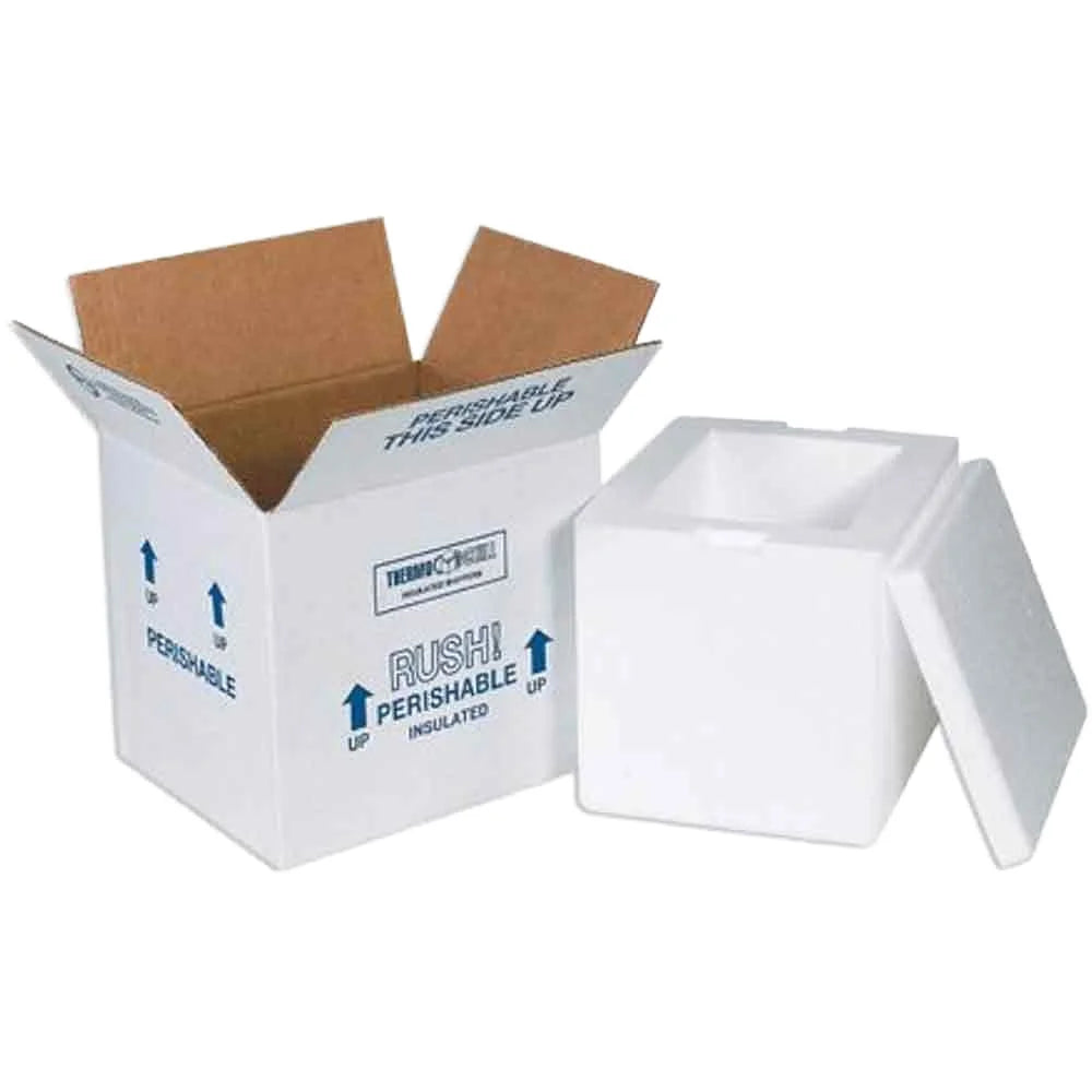 Wholesale Large Foam Cooler Insulated Carton Box with foam film for Seafood Box Type Folder