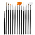 Nail Art 15 Pcs Pen Tool Set  Crystal Silicone Point Drilling Pen Painted Brush Collection