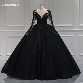 Vintage O-Neck Long Sleeves 15 Quinceanera Ball Dresses Jancember RL267