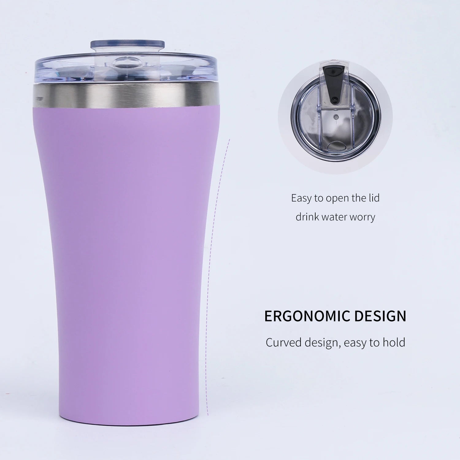ODM 15oz Stainless Steel Tumbler Thermos Coffee Mug Leakproof Lid Gift Water Bottle Insulated Coffee Cup