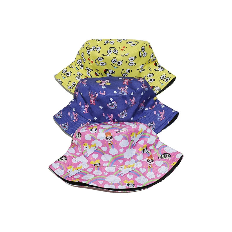 Landfond 2025 Spring Summer Men Women Print Bucket Hat Animal Bucket Hat Sun protection Outdoor All-matching Sun Hat