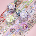 Custom Kawaii Cute Transparent Decorative Sticker Roll for Stationery Manufacturer