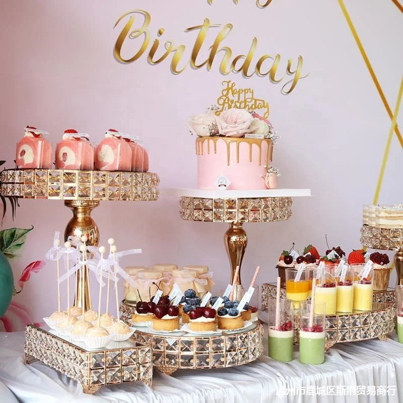 New Cake Stand Wedding Decoration Props Dessert Table Iron Decoration Cake Table Stand Mirror for Wedding Party