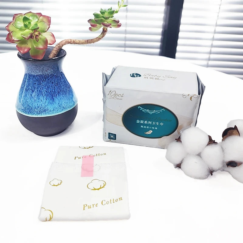 Ultra Thin Pembalut Wanita Organik Alami Panty Liner Dapat Terurai 100% Ramah Lingkungan Organic Cotton Sanitary Napkins